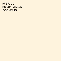 #FEF3DD - Egg Sour Color Image